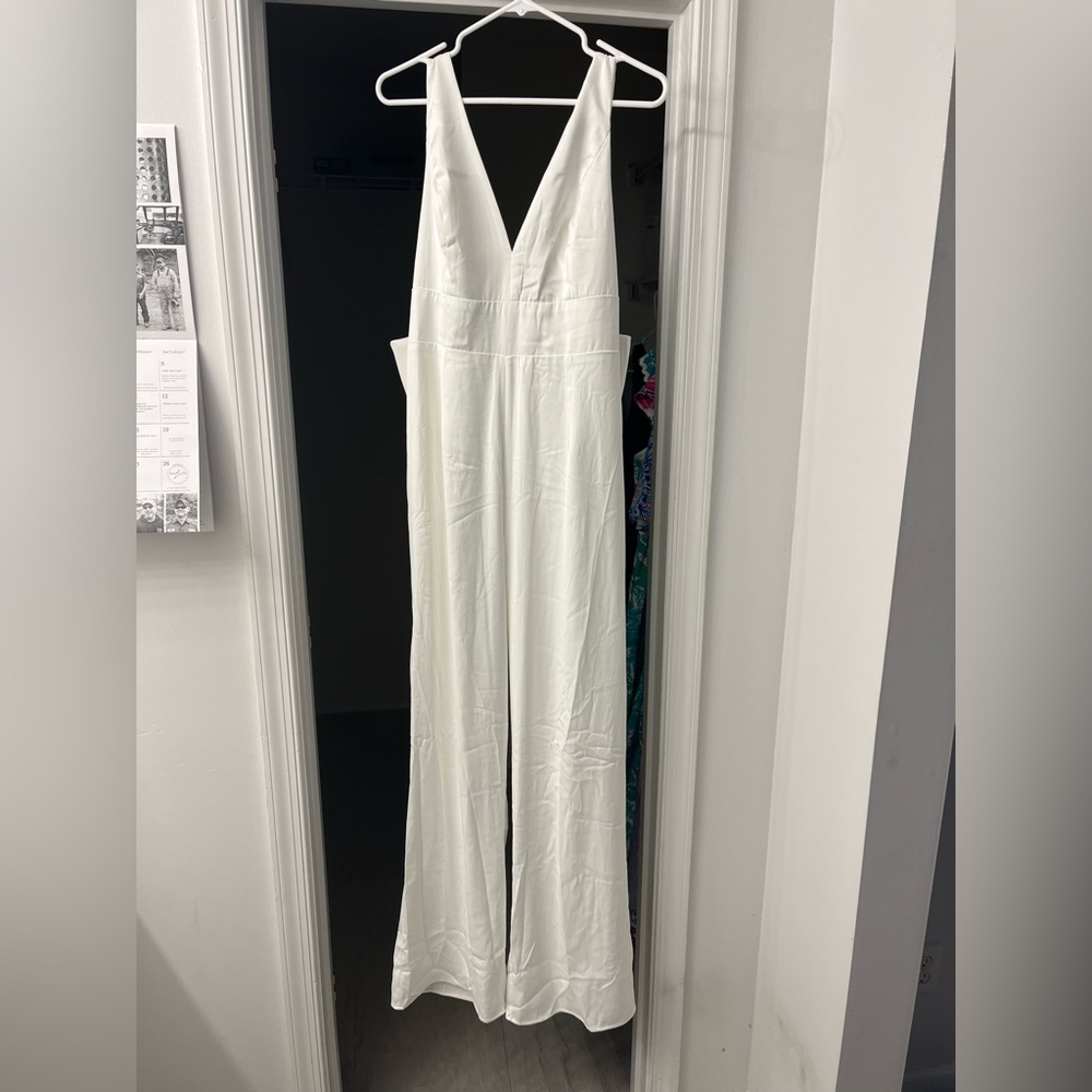 Lulu's White Bow Back Jumpsuit - Picture 5 of 7